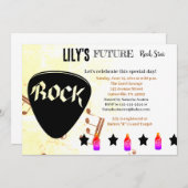 Future Rock Star Baby Shower Einladung (Vorne/Hinten)