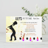 Future Rock Star Baby Shower Einladung (Stehend Vorderseite)
