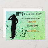 Future Rock Star Baby Shower Einladung (Vorne/Hinten)