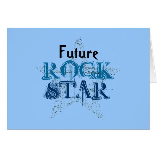 Future Rock Star Babykarten (Vorderseite (Horizontal))
