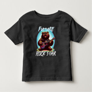 Future Rock Star farbenfroher Bär Kleinkind T-shirt