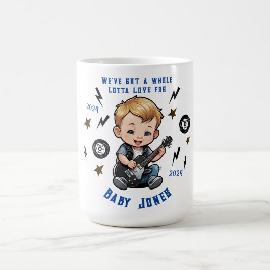 Future Rocker Rock'n'Roll Lotta Liebe Baby Boy Kaffeetasse (Mittel)