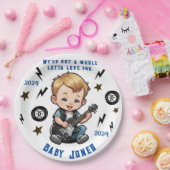 Future Rocker Rock'n'Roll Lotta Liebe Baby Boy Pappteller (Party)