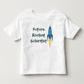Future Rocket Scientist Blue Outer Space Funny Boy Kleinkind T-shirt (Vorderseite)
