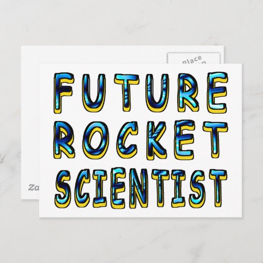 Future Rocket Scientists in 3D Postkarte (Vorne/Hinten)