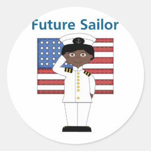 Future Sailor Boy American Runder Aufkleber
