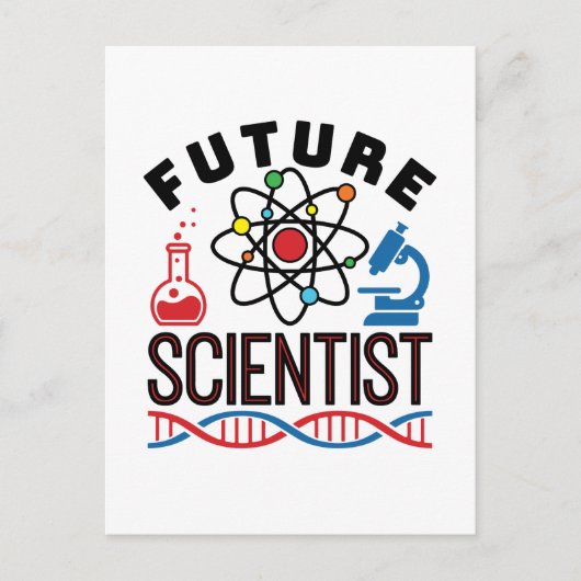 Future Scientiscience Lover STEM Postkarte (Vorderseite)