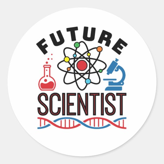 Future Scientiscience Lover STEM Runder Aufkleber (Vorderseite)