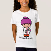 Future Scientist / Chemist Girl with Flask T-Shirt (Vorderseite)