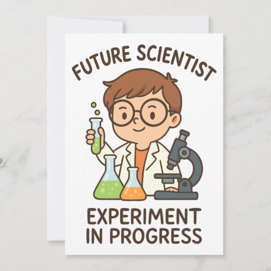 Future Scientist - Experiment in Progress Einladung (Vorderseite)
