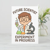Future Scientist - Experiment in Progress Einladung (Stehend Vorderseite)