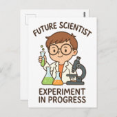 Future Scientist - Experiment in Progress Postkarte (Vorne/Hinten)