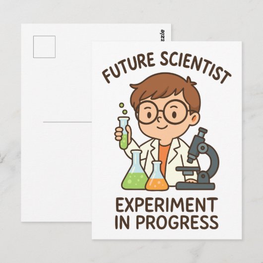 Future Scientist - Experiment in Progress Postkarte (Vorne/Hinten)