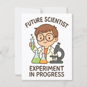 Future Scientist - Experiment in Progress Postkarte