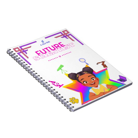 Future Scientist Inspirational Notebook (Mädchen) Notizblock (Rechte Seite)
