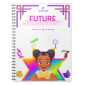 Future Scientist Inspirational Notebook (Mädchen) Notizblock (Vorderseite)