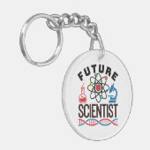 Future Scientist PopSocket Schlüsselanhänger (Vorderseite links)