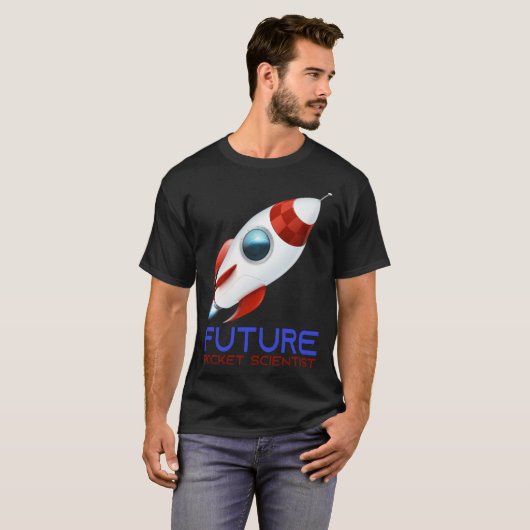 Future Scientist Science Rocket Ship Kids Astrona T-Shirt (Vorne ganz)