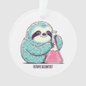 Future Scientist Sloth Ornament (Vorderseite)