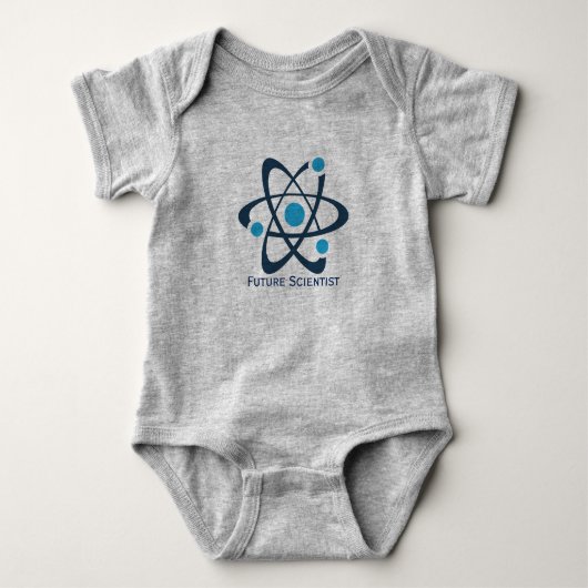Future Scientists Atom Design Baby Clothing Strampler (Vorderseite)