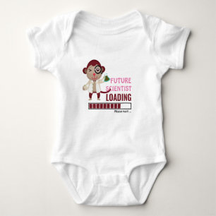 Future Scientists Loading Neugeborener Duschaffe Baby Strampler