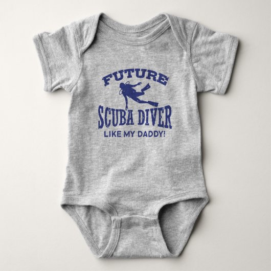 Future Scuba Diver wie mein Vater Baby Strampler (Vorderseite)