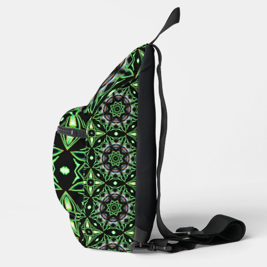 Future Shapes Metallic Green Mandala Crossbody Bag (Rechts)