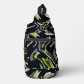 Future Shapes Yellow Chrome Sling Backpack Crossbody Bag (Vorderseite)