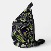 Future Shapes Yellow Chrome Sling Backpack Crossbody Bag (Rechte Ecke)