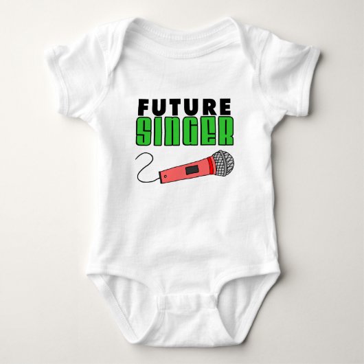 Future Singer Pink Microphon Baby Strampler (Vorderseite)