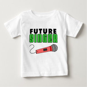 Future Singer Pink Microphon Baby T-shirt