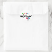 Future Skydiver Runder Aufkleber (Tasche)