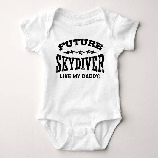Future Skydiver wie mein Vater Baby Strampler (Vorderseite)