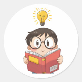 Future Smartypants Graphic | Zurück zur Schule Runder Aufkleber