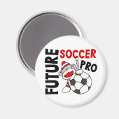 Future Soccer Pro Sock Monkey Magnet (Vorderseite/Rückseite)