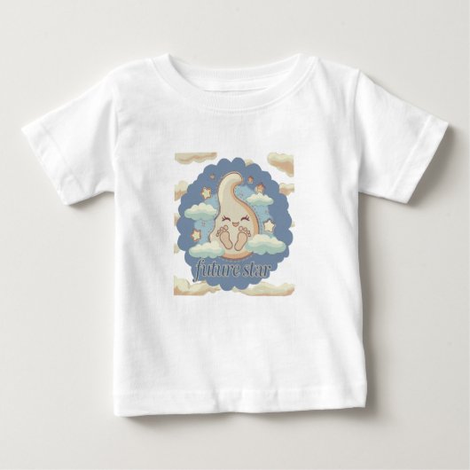Future Star - Dreamy Baby Footprints Baby T-shirt (Vorderseite)