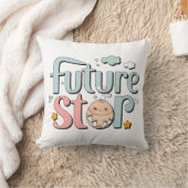 Future Star - Niedliche Baby Footprints Kissen (Decke)