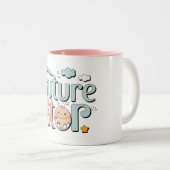 Future Star - Niedliche Baby Footprints Zweifarbige Tasse (VorderseiteRechts)