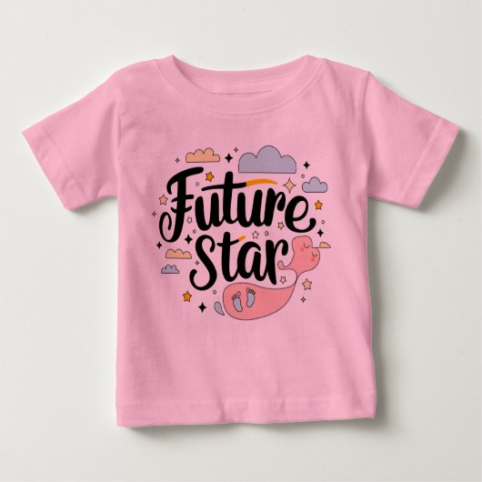 Future Star - Whimsical Baby Bump Baby T-shirt (Vorderseite)