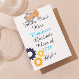 Future starts now.Personalized engineer graduation Karte