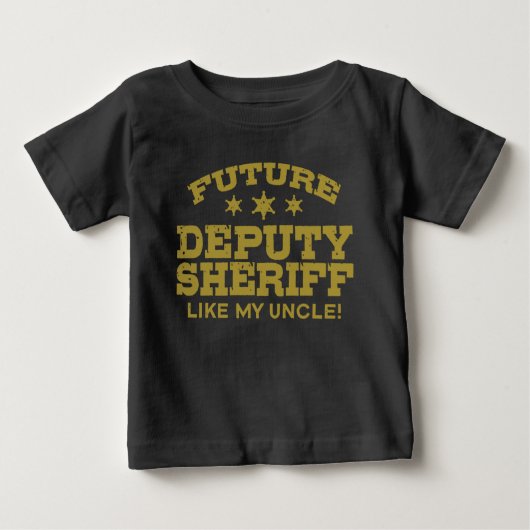 Future Stellvertretender Sheriff Like My Oncle Bab Baby T-shirt (Vorderseite)