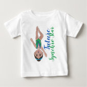 Future Synchro Star Blue Synchronized Swimmer Girl Baby T-shirt (Vorderseite)
