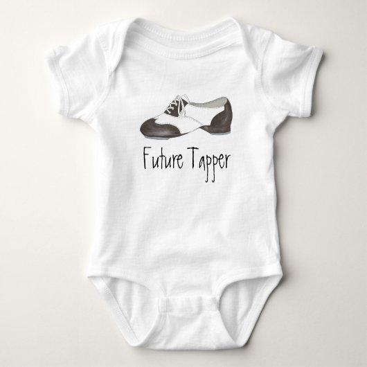 Future Tapper Steche Tanzlehrer Schuhtänzer Baby Strampler (Vorderseite)