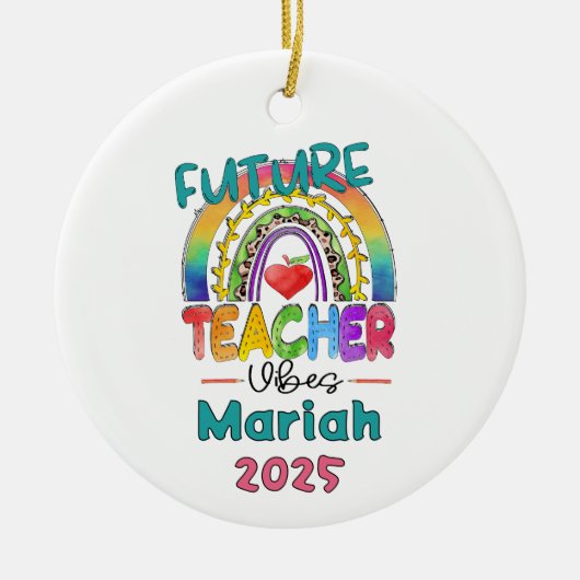 Future Teacher Christmas Ornament (Vorne)