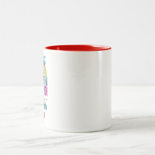 Future Teacher Personalized  Zweifarbige Tasse (Mittel)