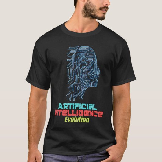 Future Tech Robot Brain Artificial Intelligence AI T-Shirt (Vorderseite)