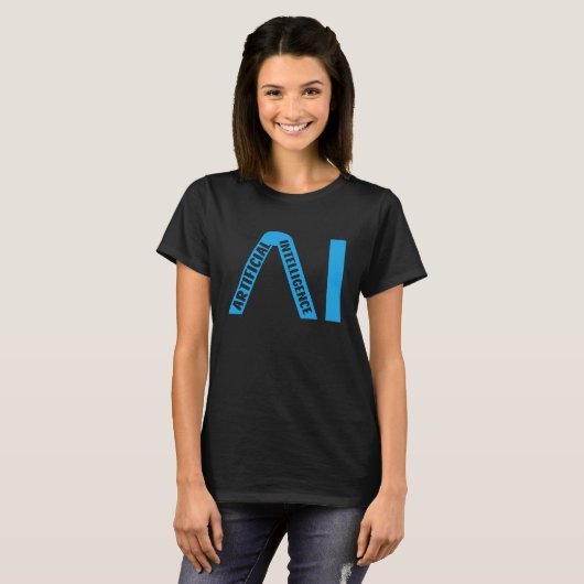 Future Technology Robot Assistant AI Artificial In T-Shirt (Vorne ganz)