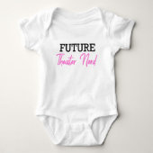 Future Theater Nerd Pink Baby Strampler (Vorderseite)