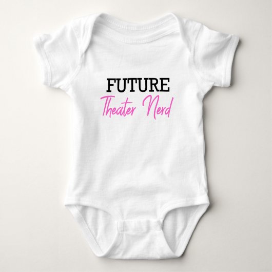 Future Theater Nerd Pink Baby Strampler (Vorderseite)