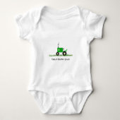 "Future Traktor Driver" Baby Green Traktor Baby Strampler (Vorderseite)